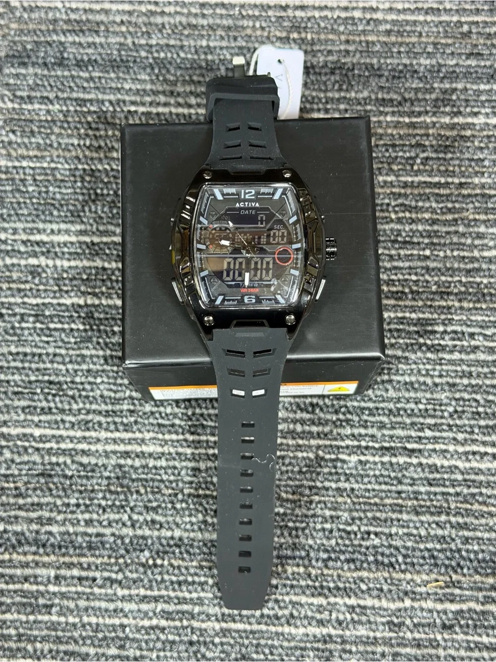 Activa Venzis X Invicta Digital Men’s Sport Watch-50mm Black Case New